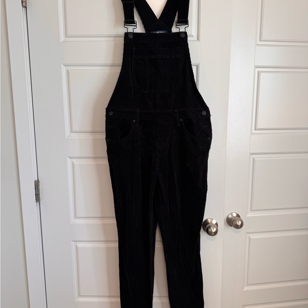 Black Corduroy Overalls
